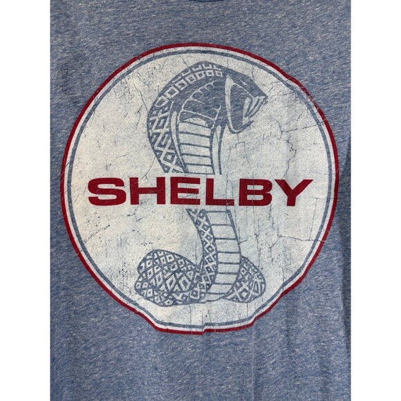 Shelby T-Shirt Cobra Logo Blue Shirt Men’s Size Medium - Picture 3 of 4